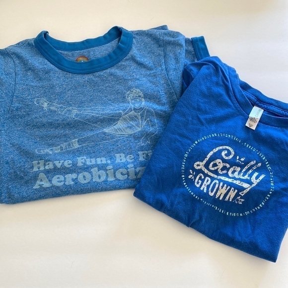 Lot of 2 kids shirts Sz s/M fit like Sz 8 no flaws ringer - Picture 1 of 4